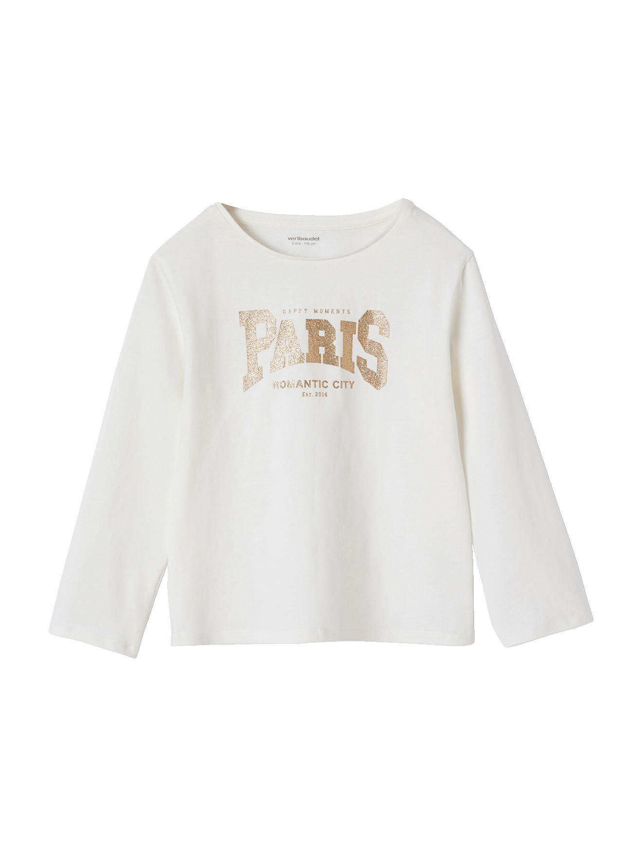 T-shirt imprimé manches longues, VERTBAUDET