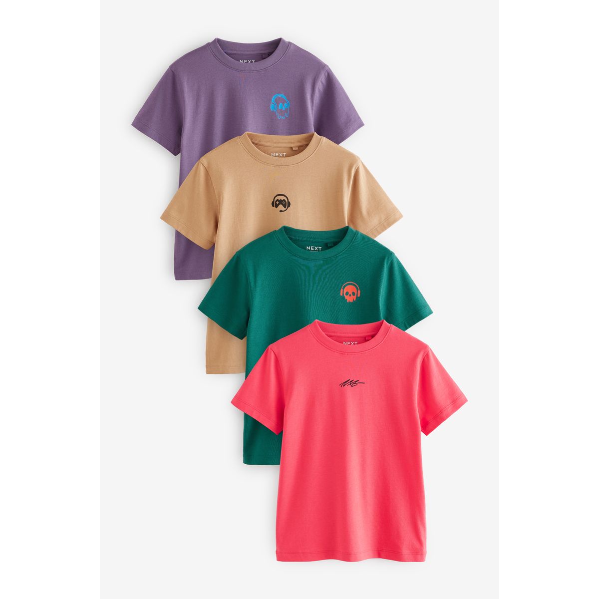 T-shirt manches courtes, lot de 4, NEXT
