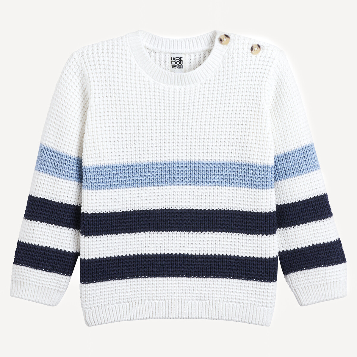 Trui met ronde hals in grof tricot