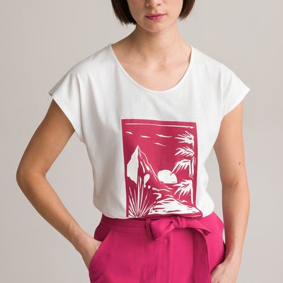 T-Shirt mit rundem Ausschnitt und Print ANNE WEYBURN