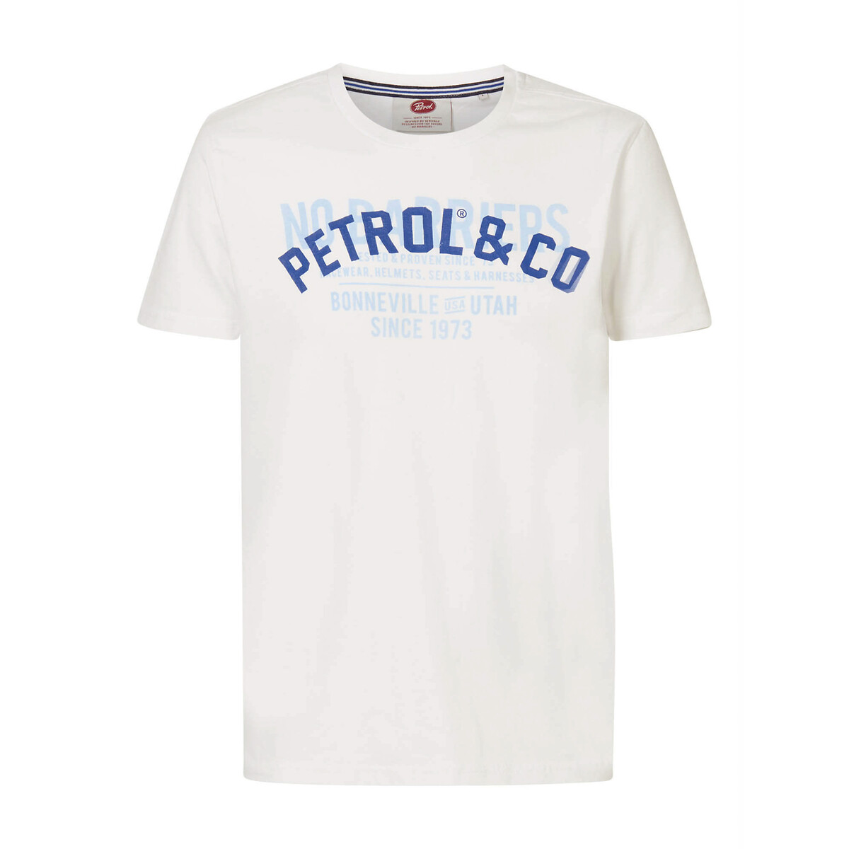 Petrol logo print t-shirt in cotton with crew neck Petrol Industries ...