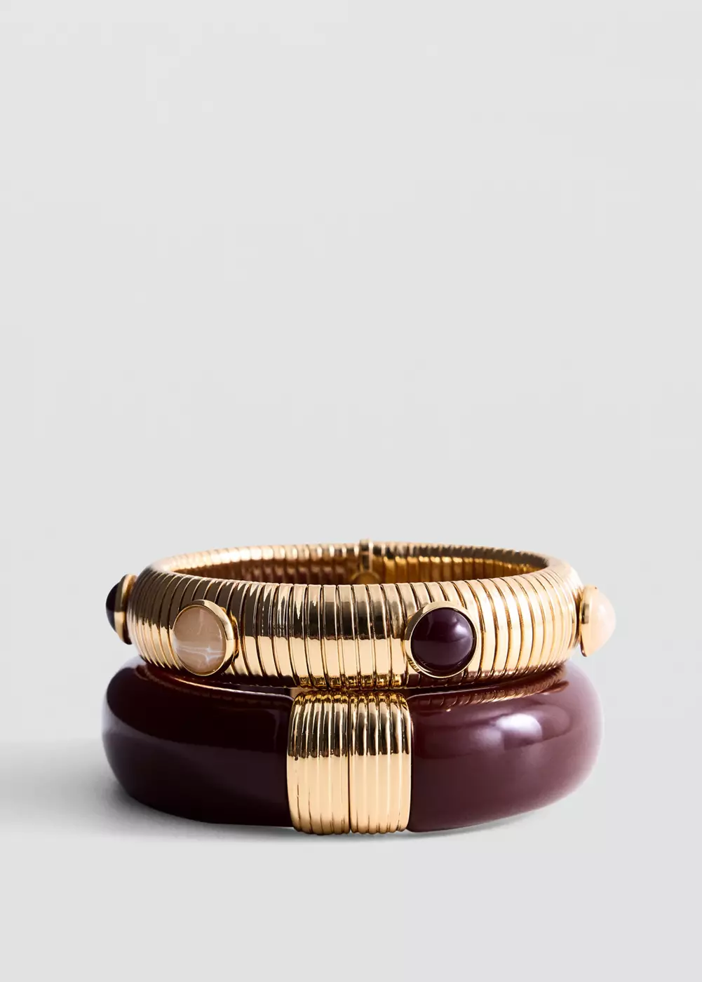 Lot de 2 bracelets au design irrégulier, MANGO