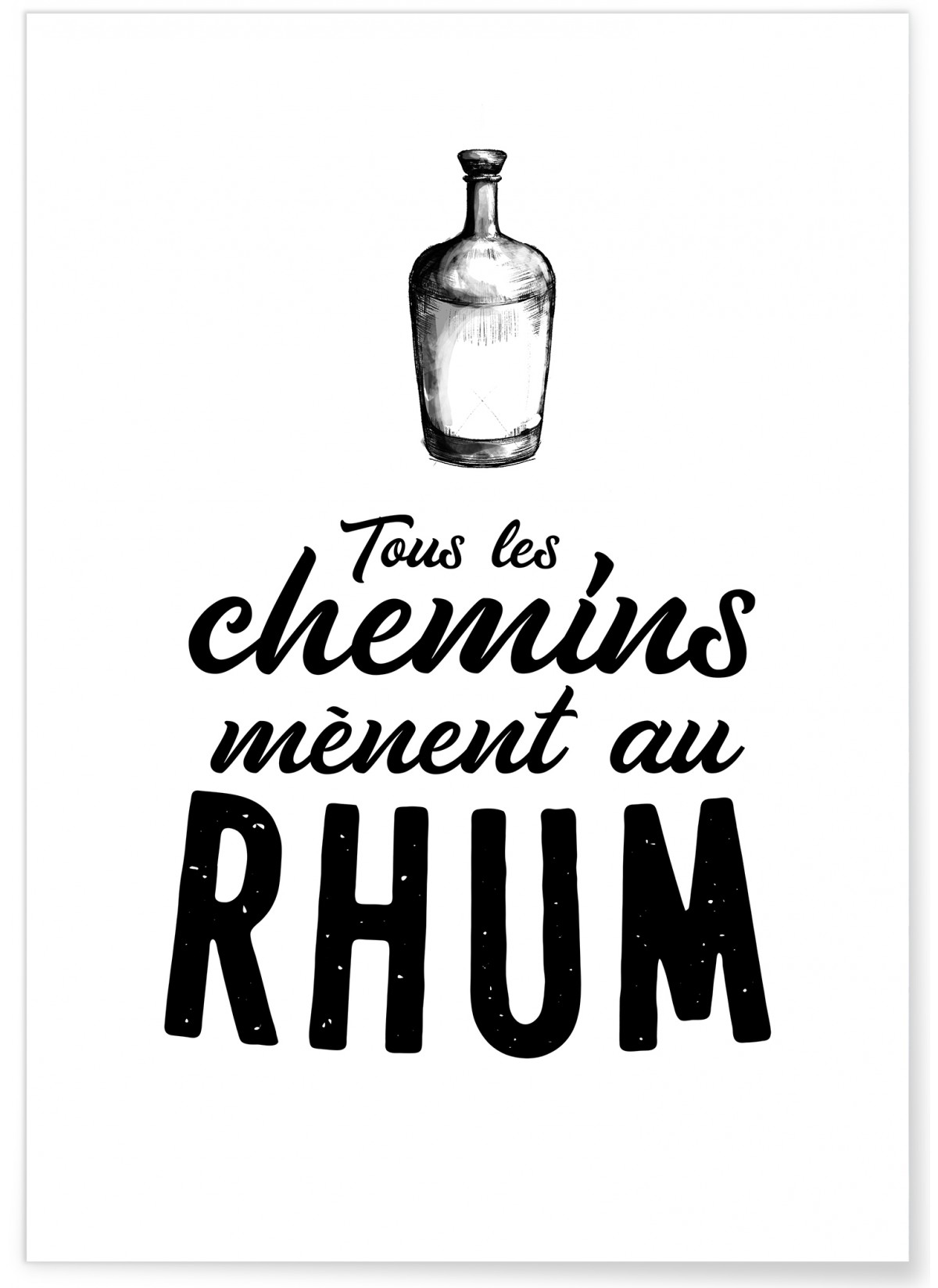 Affiche 'Tous les chemins mènent au rhum', L'AFFICHERIE