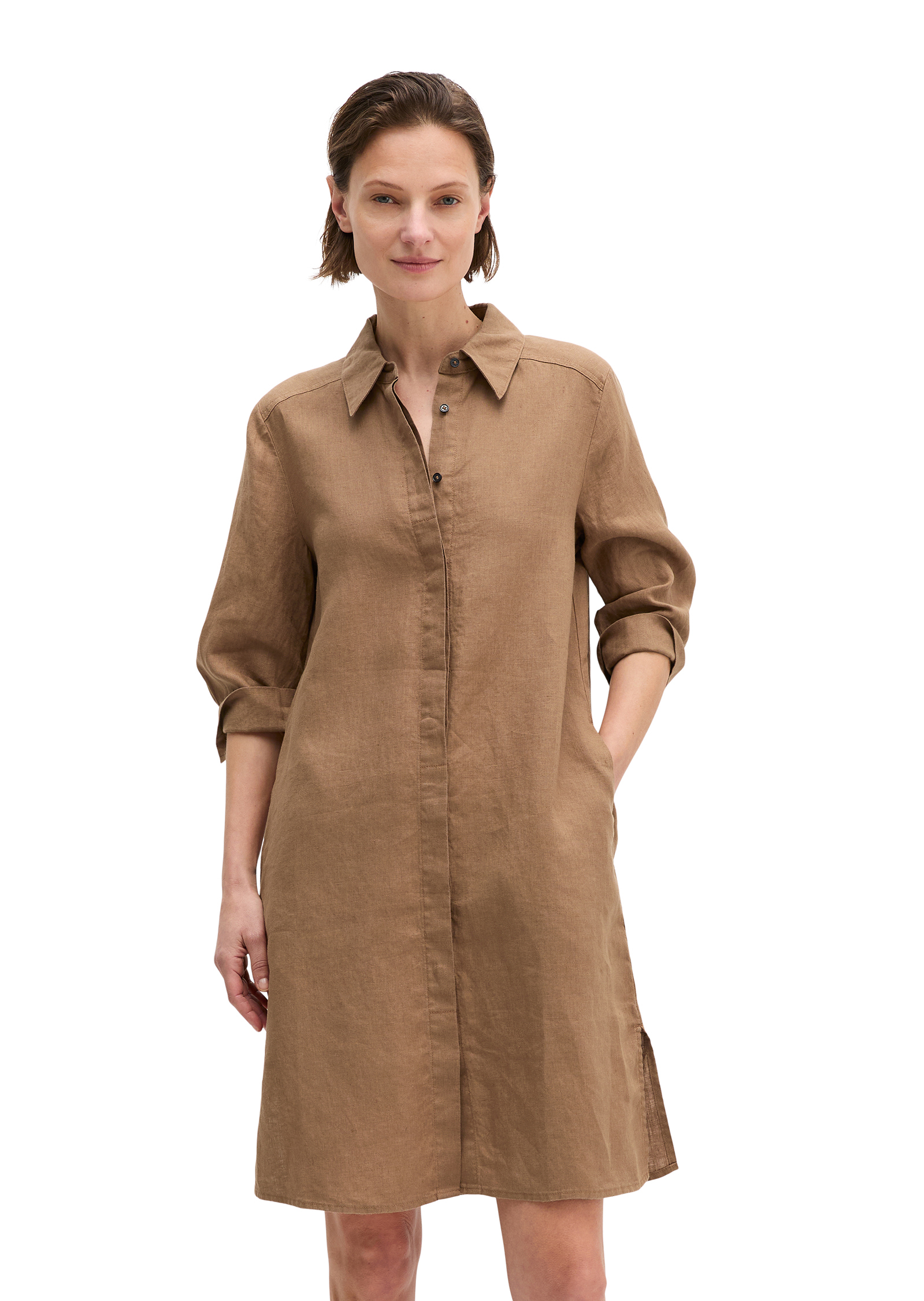 Robe en lin loose avec fermeture éclair sans couture, MARC O'POLO