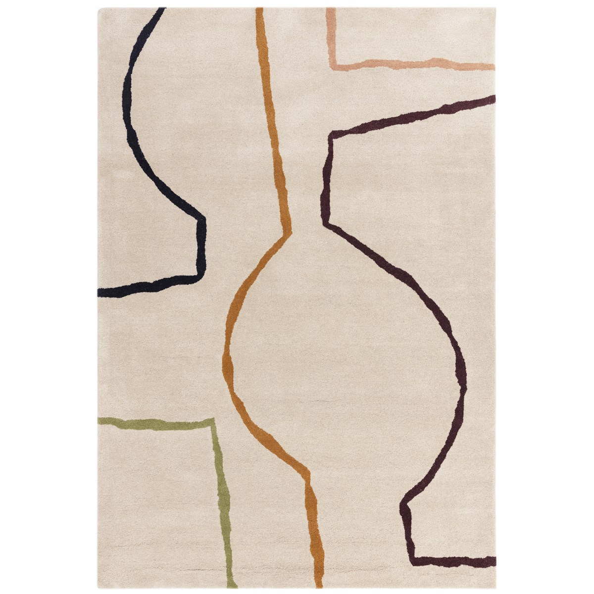 Tapis salon et chambre moderne pure laine fait main EDGY, NOVATREND