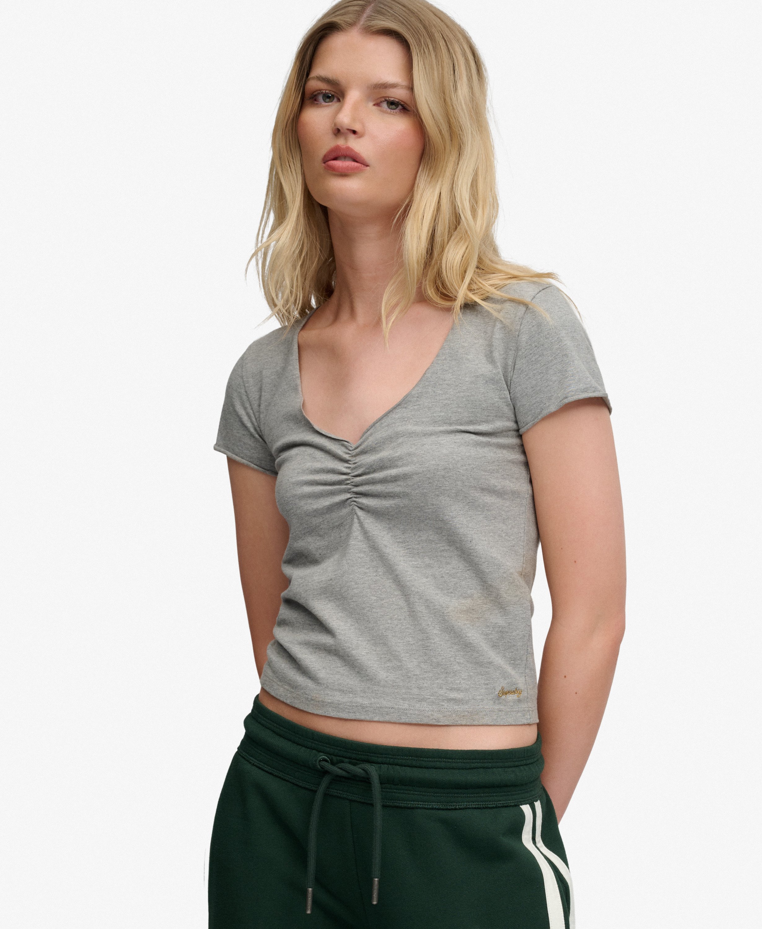 Top Manches Courtes Froncé Athletic Essentials, SUPERDRY