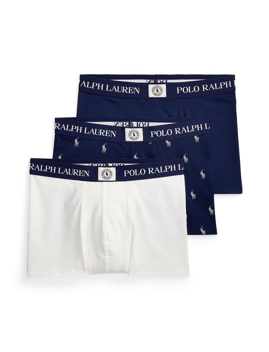 Lot de 3 slips-boxers classiques en coton stretch, POLO RALPH LAUREN