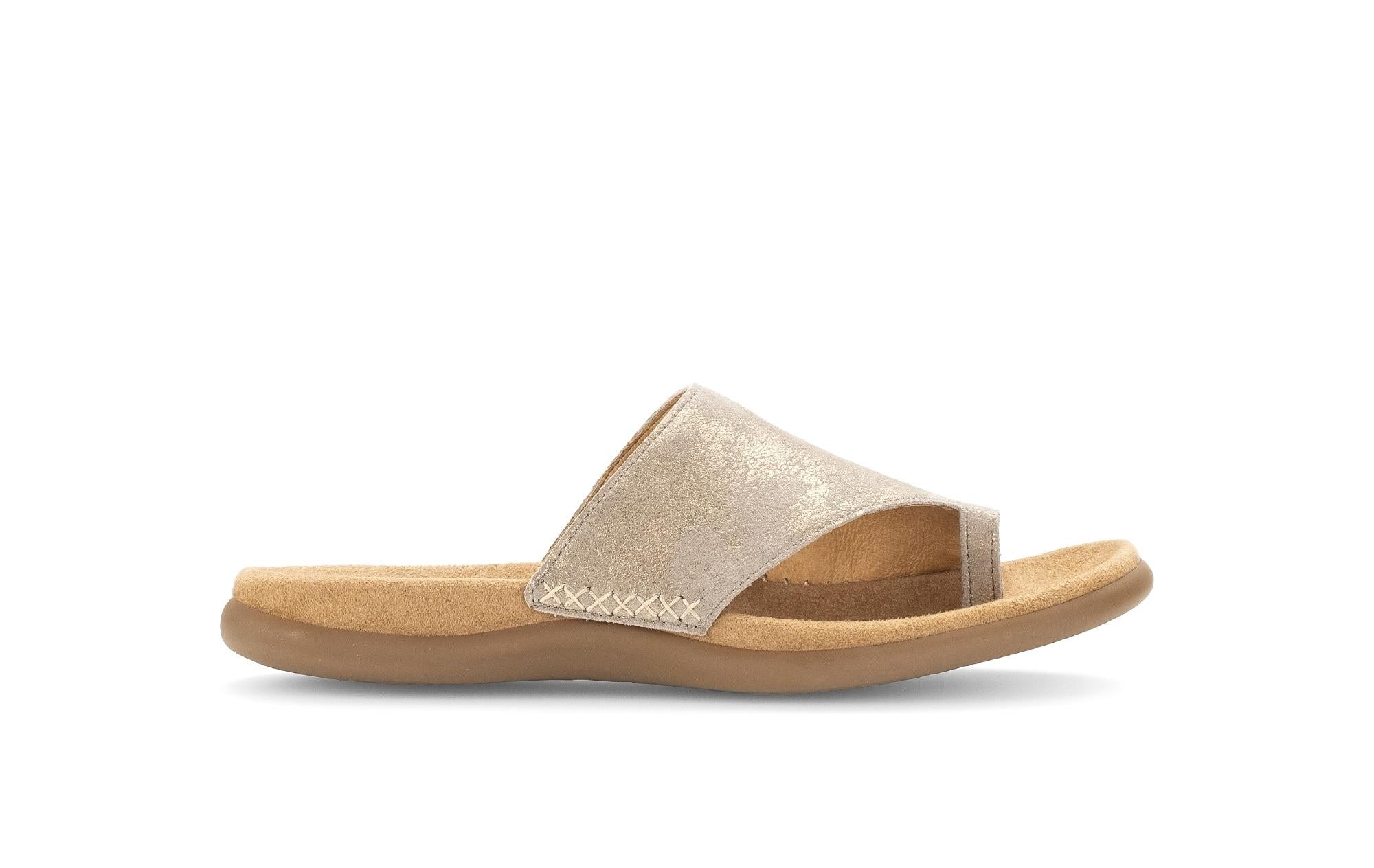 Mules en cuir à talon compensé, GABOR