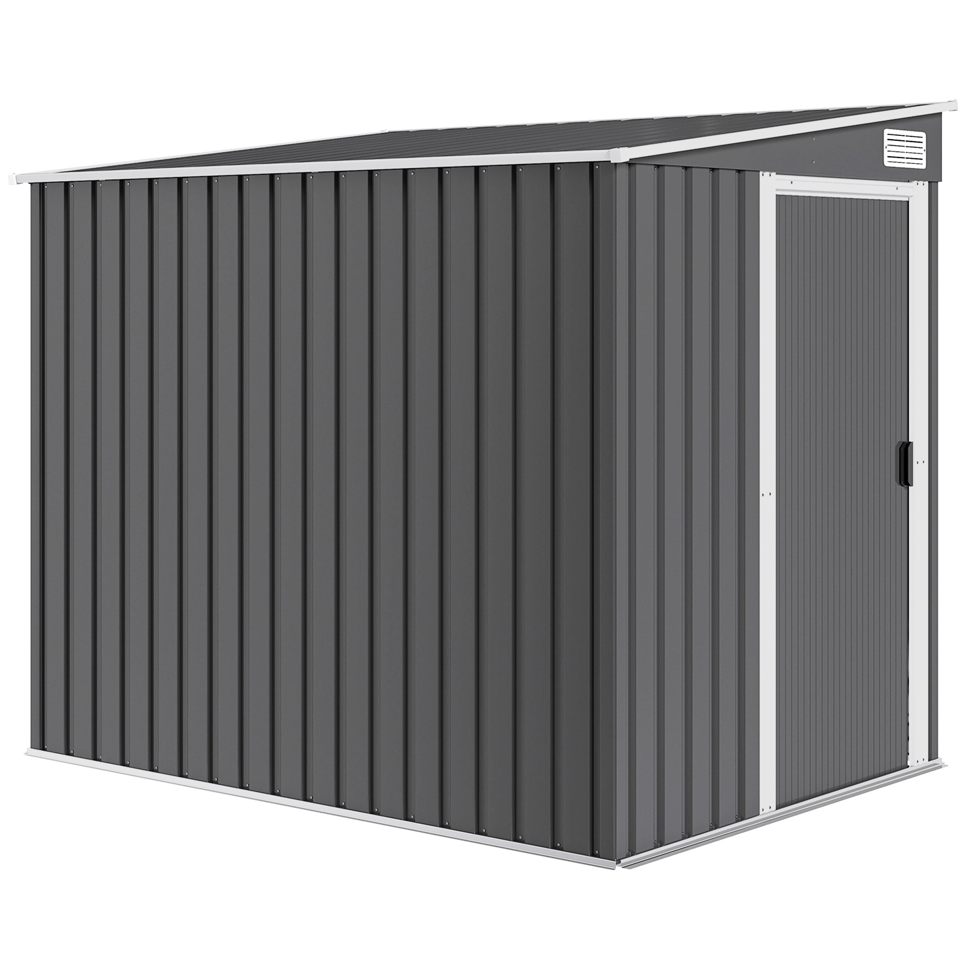 Abri de jardin Acier galvanisé Gris foncé, OUTSUNNY