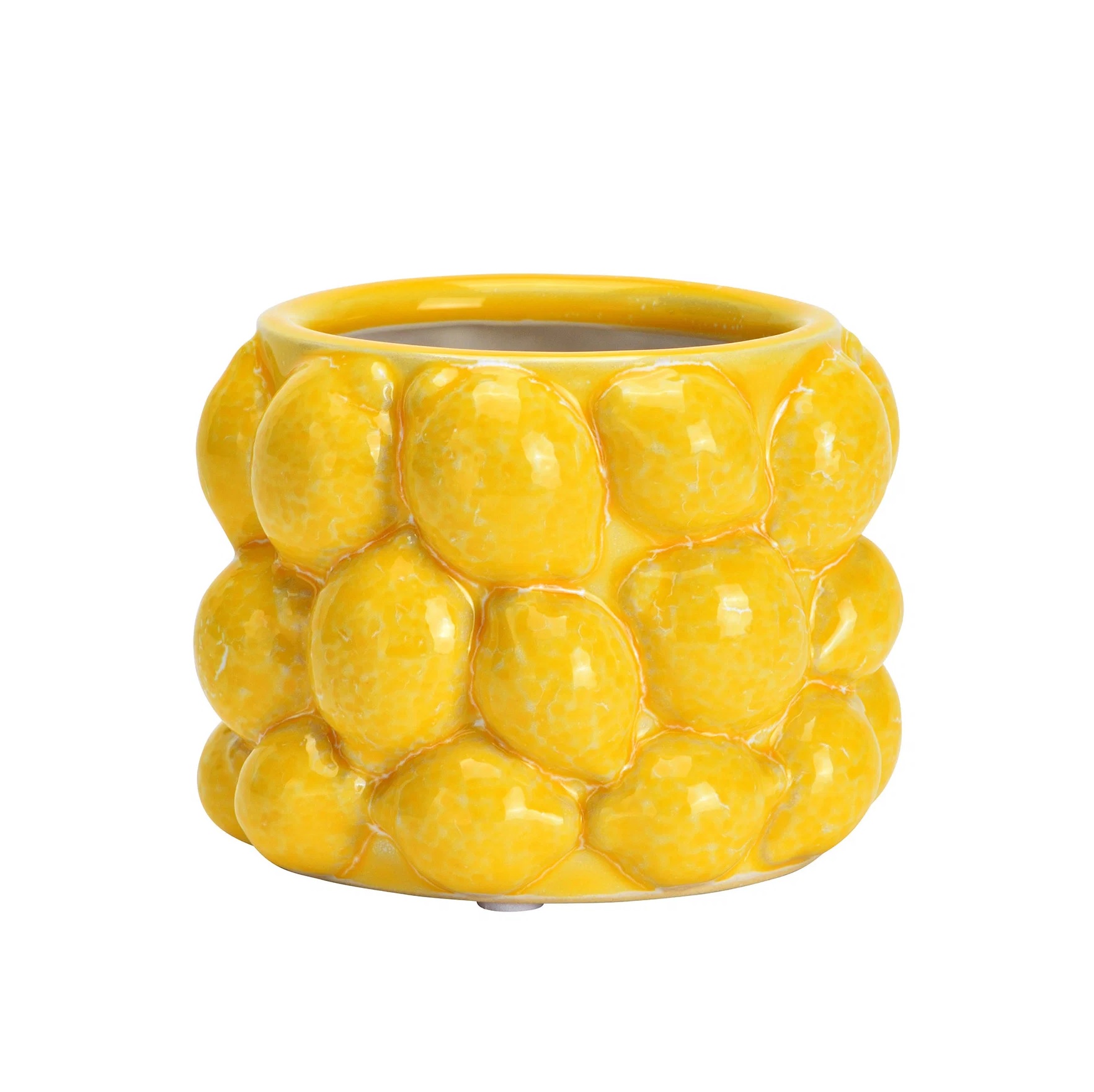 Pot de fleurs citron en céramique, EDEN