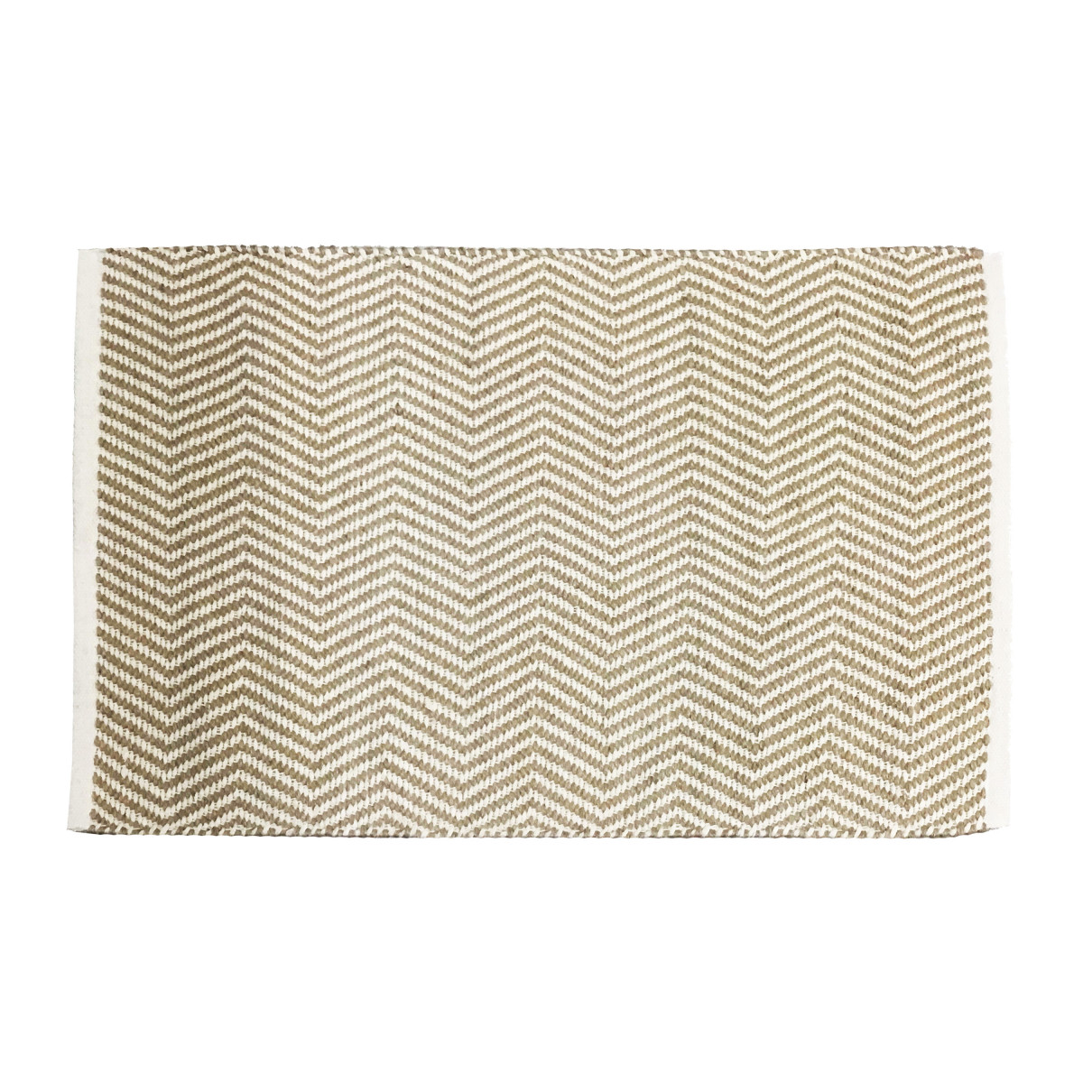 Tapis déco à franges en jute LIGHT CHEVRON, FUTURE HOME