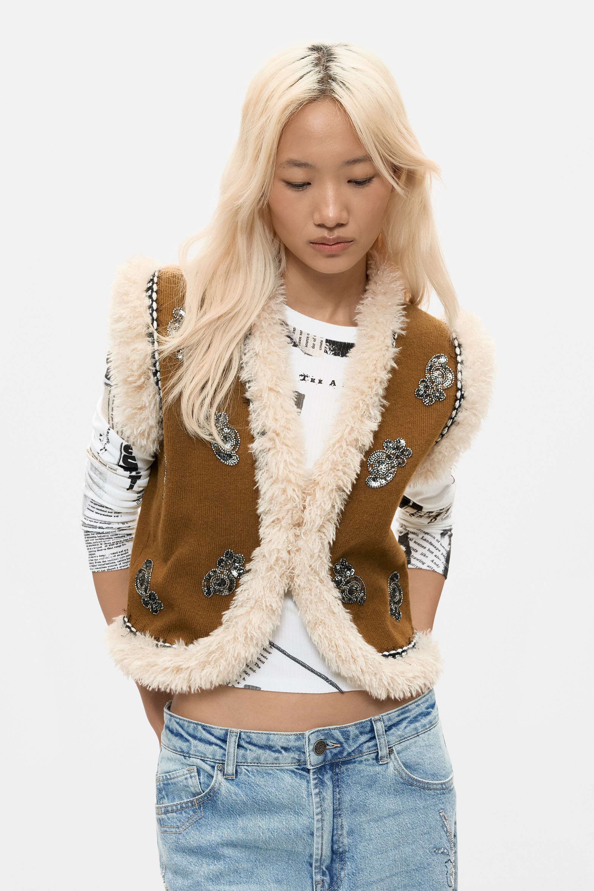 Gilet brodé, DESIGUAL