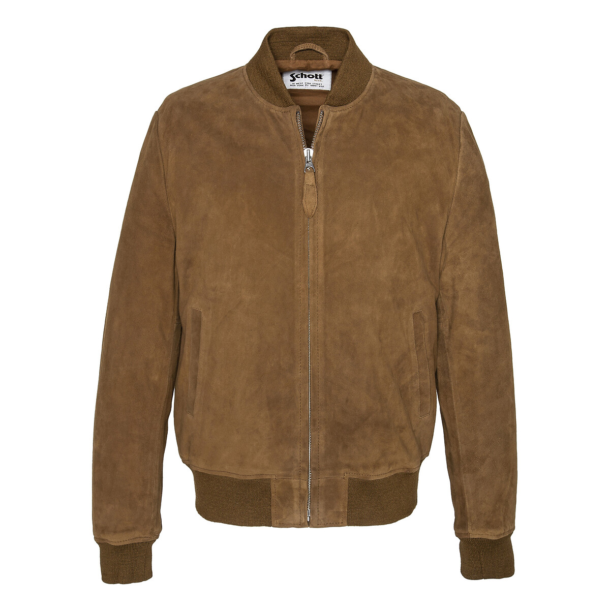 Lc300 suede bomber jacket camel Schott La Redoute