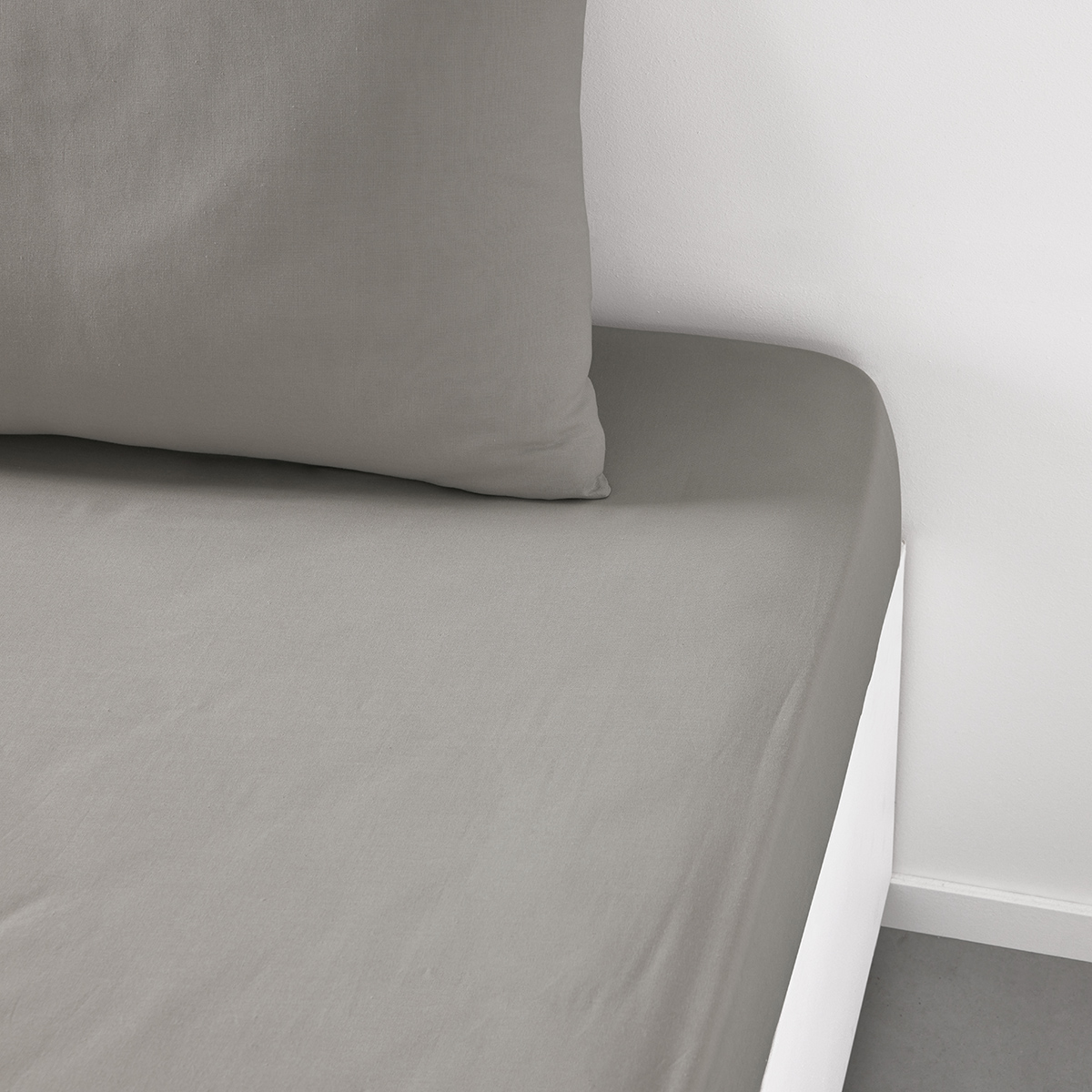 Drap housse grand bonnet 2 personnes uni coton PRESTIGE, TODAY