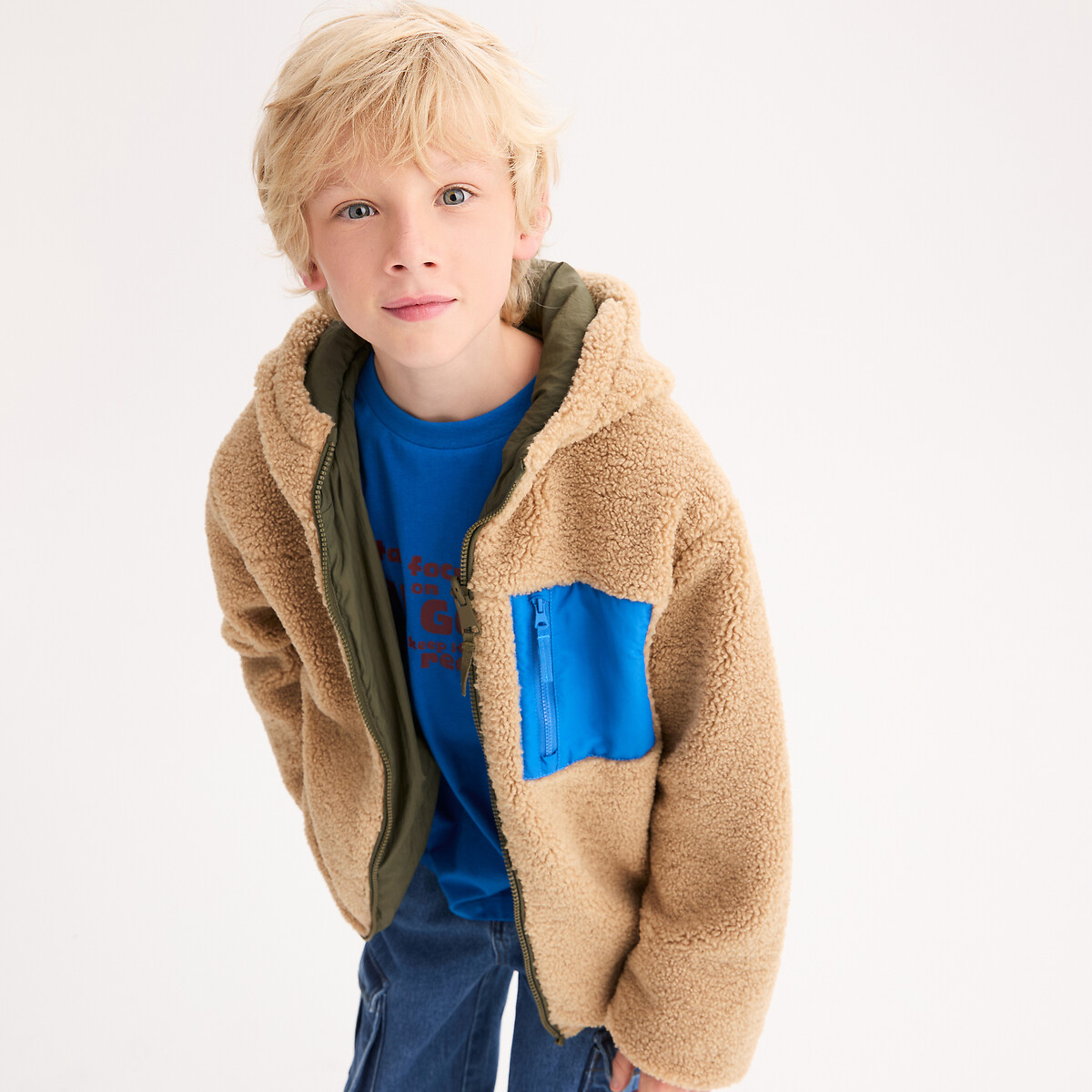 Casaco sherpa reversível de meia estação, LA REDOUTE COLLECTIONS