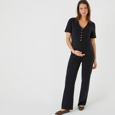 Cotton Jersey Maternity Jumpsuit, Length 29.5" LA REDOUTE COLLECTIONS
