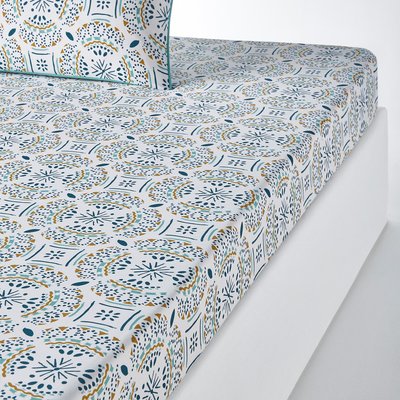Keyiah Floral 100% Cotton Fitted Sheet LA REDOUTE INTERIEURS