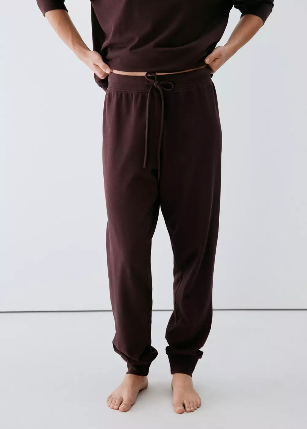 Pantalon de pyjama coton taille élastique, MANGO