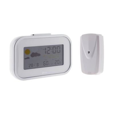 Thermomètre et Hygromètre avec écran LCD - Blanc - Otio