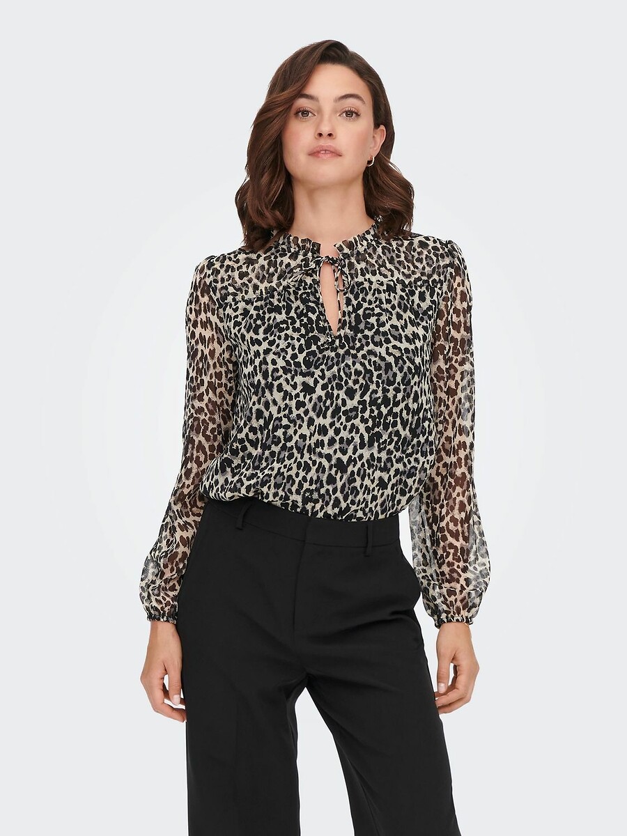 Draping High Neck Blouse, ONLY