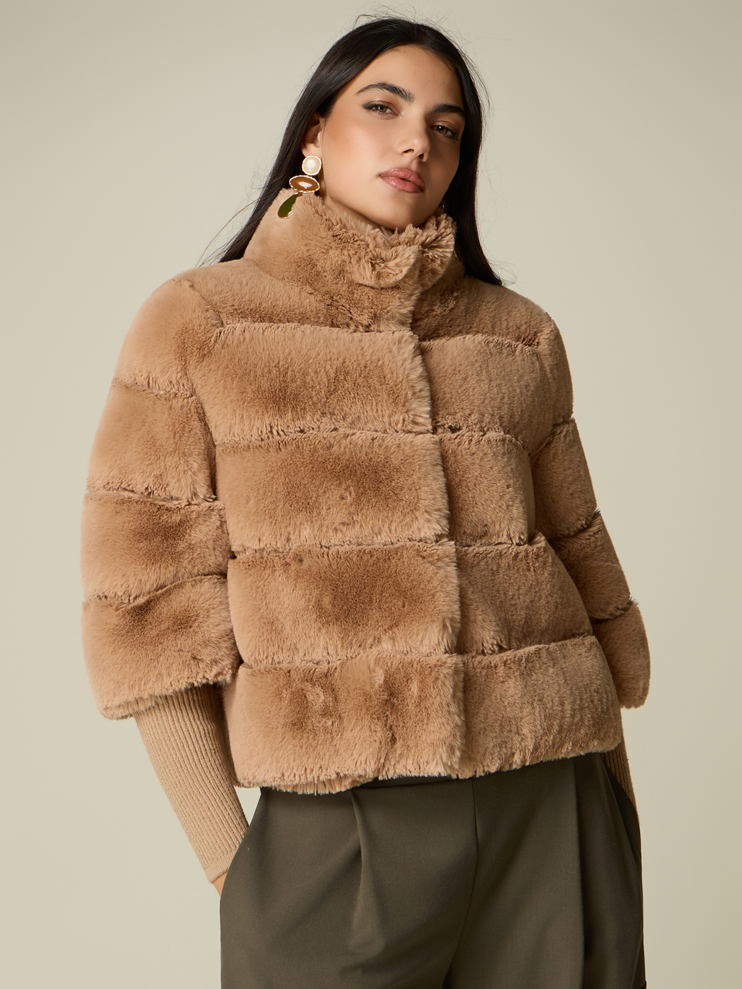 Veste courte effet peluche, OLTRE