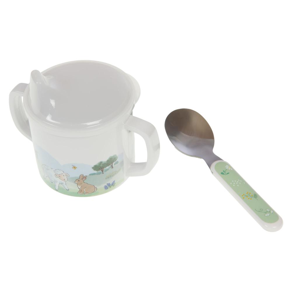 Set goûter enfant tasse et cuillère, AMADEUS LES PETITS
