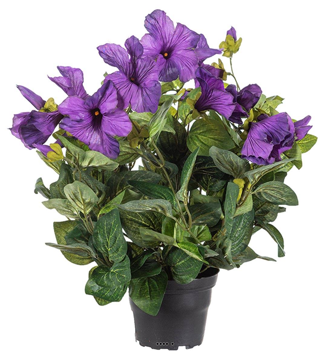 Petunia artificiel Mauve en pot H 38 cm, ARTIFICIELLES