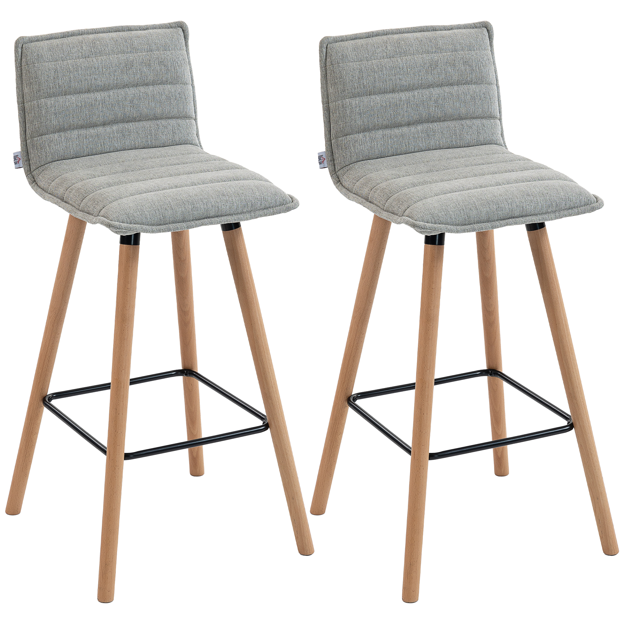 Tabouret de bar Polyester Gris, HOMCOM