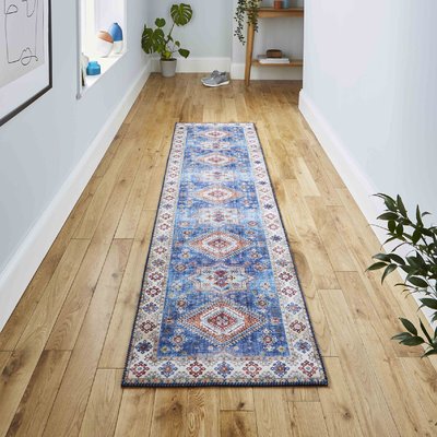 Colourful Traditional Style Runner Rug - 225x60cm SO'HOME