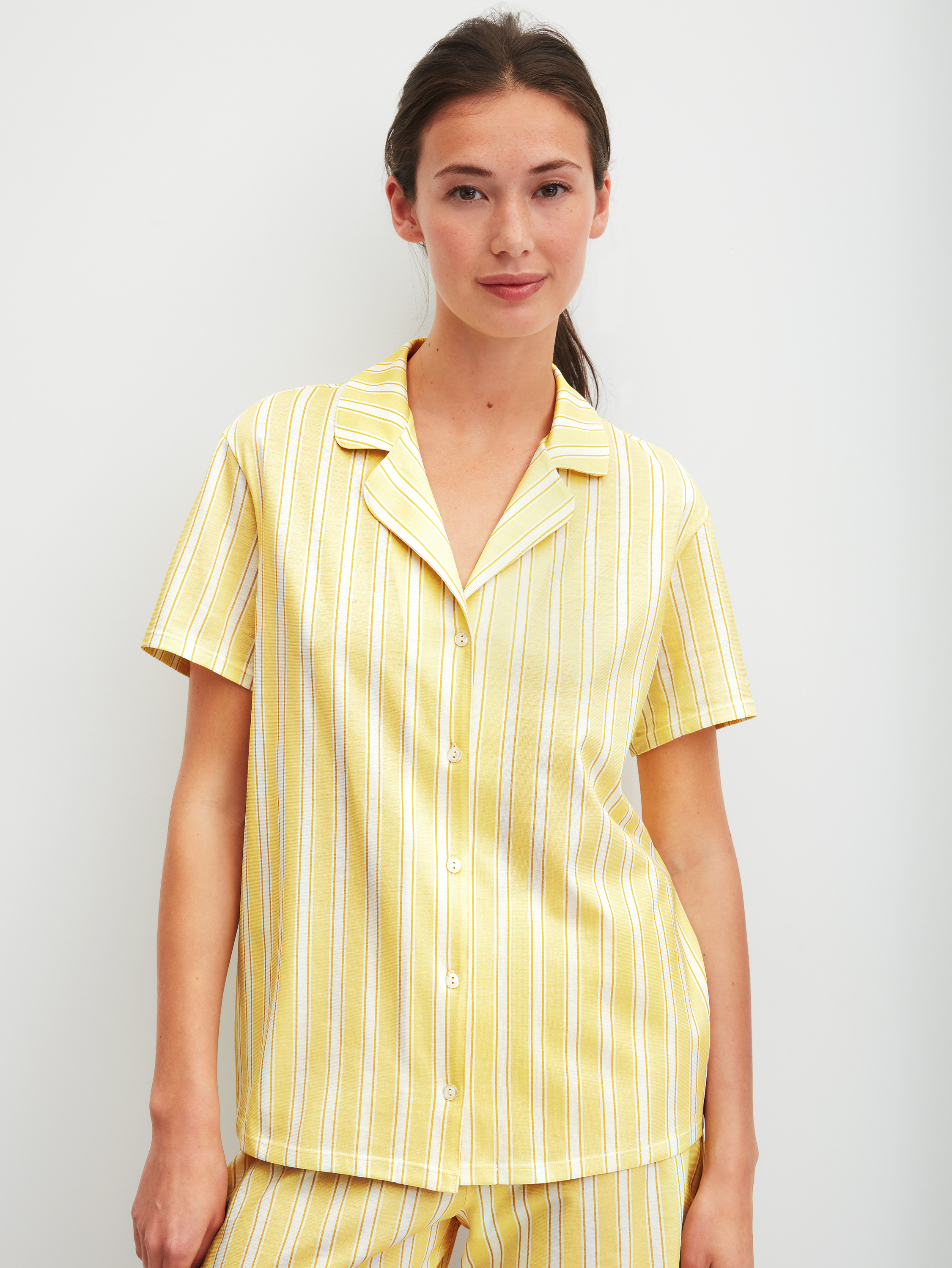 Chemise à manches courtes avec boutons manches courtes Coton FAVOURITES OCEAN, CALIDA