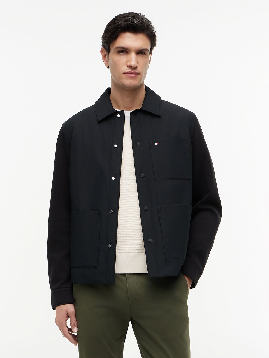 Kort jasje met hemdskraag, tussenseizoen, TOMMY HILFIGER