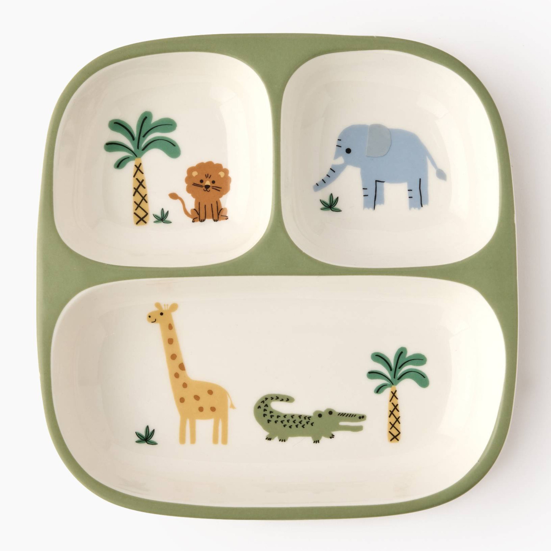 Assiette à compartiments enfant, finition imprimée, MONOPRIX