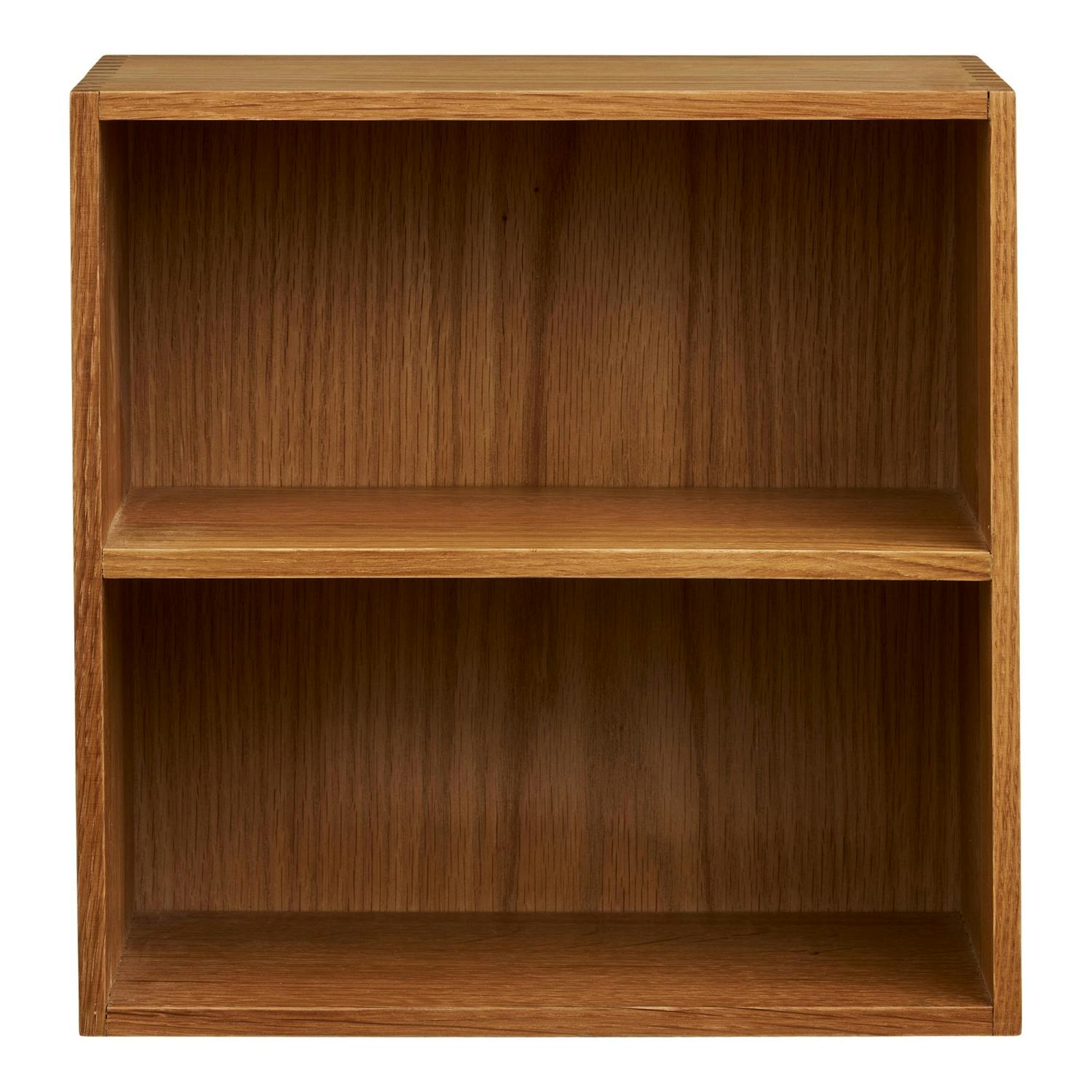 Etagère cube murale 2 niches bois de chêne 30 cm VARDE, PIER IMPORT