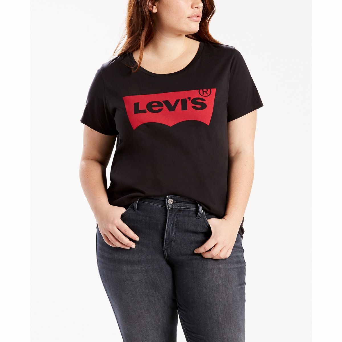 T-shirt col rond, manches courtes, imprimé devant, LEVI’S PLUS