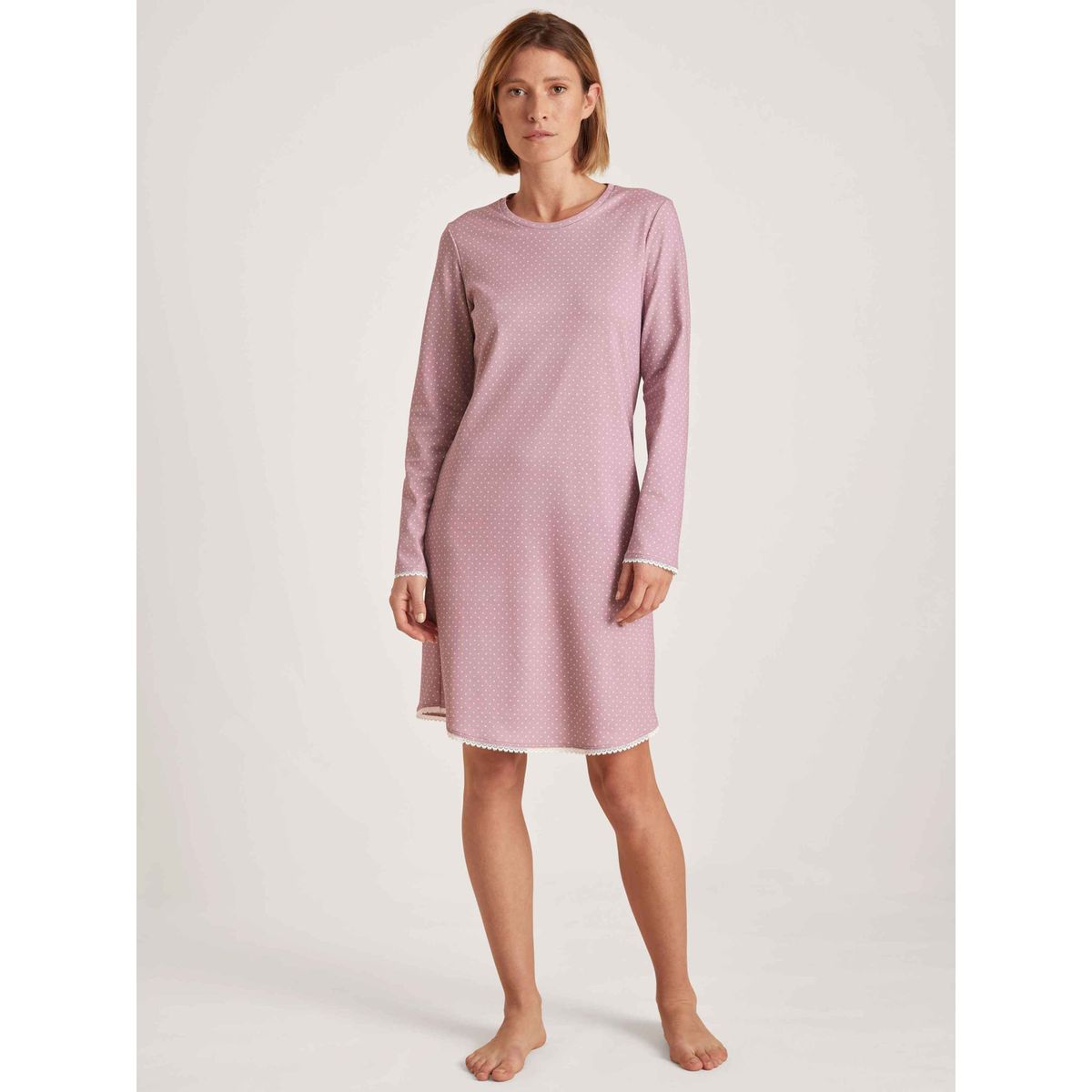 Chemise De Nuit Thermique Femme - Hiver - Maintien Chaud - Manches Longues - Taille M à 2XL