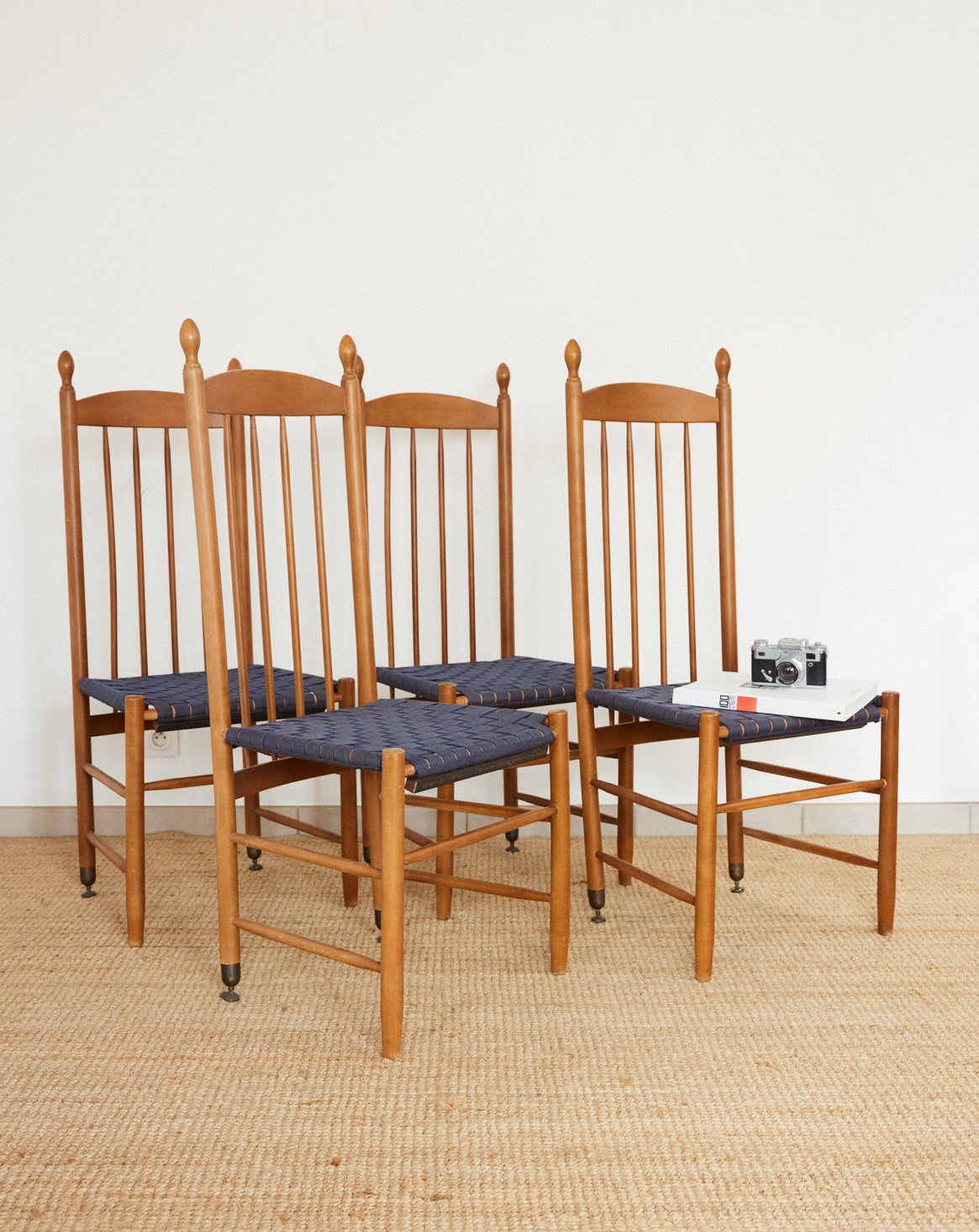 Lot de 4 chaises Racine Alma N°2153 - Bon état, DEBONGOUT