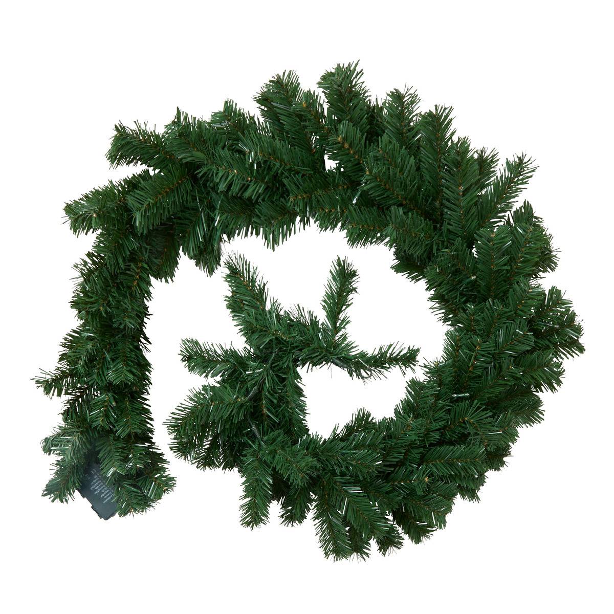 Guirlande de Noël lumineuse naturelle verte 180 cm, FEERIC LIGHTS & CHRISTMAS