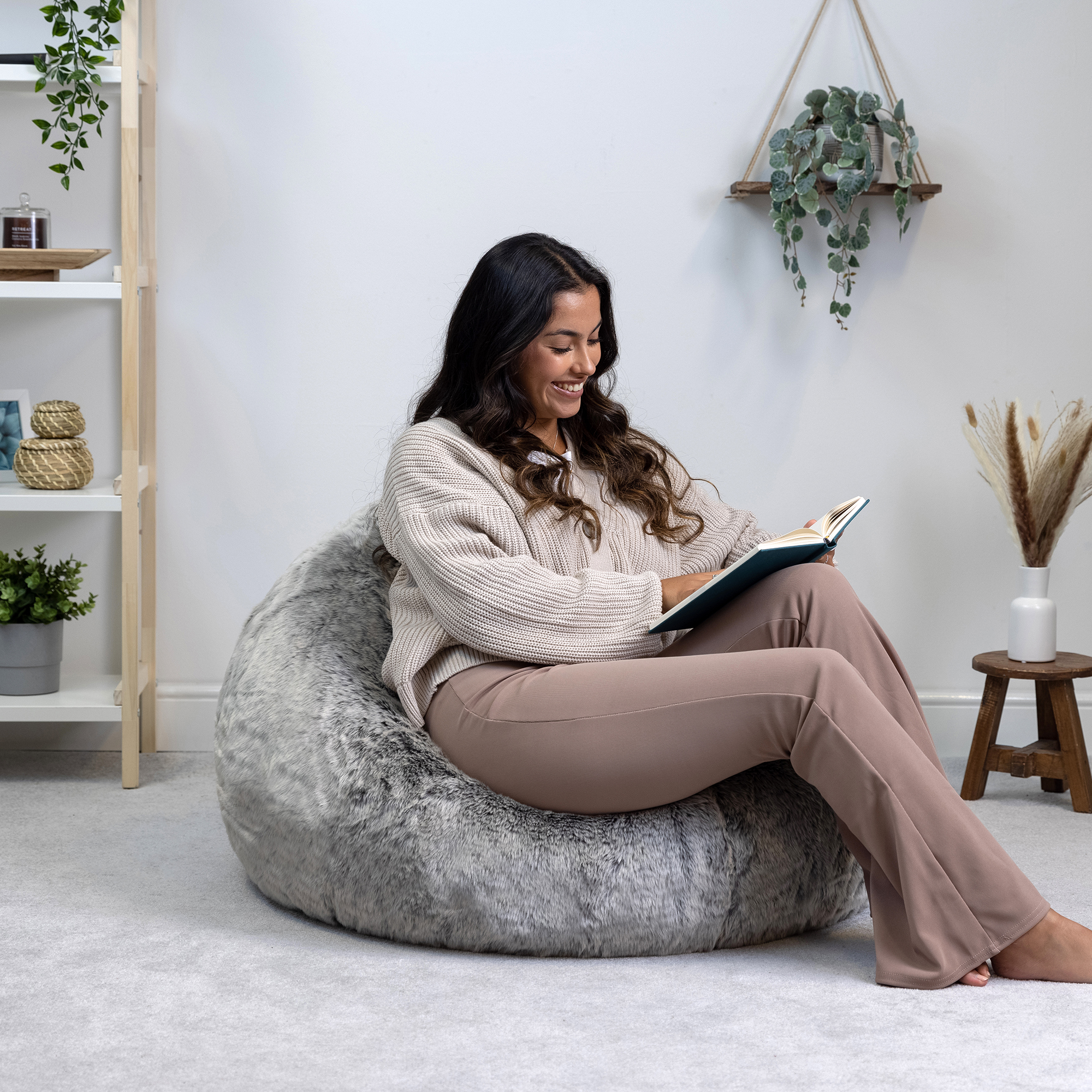 Pouf Enfant Bean Bag Bazaar - Poire Remplie Perles | Intérieur/Extérieur Bleu
