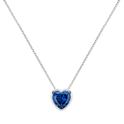 Love Sterling Silver Blue Heart Stone Necklace RADLEY LONDON