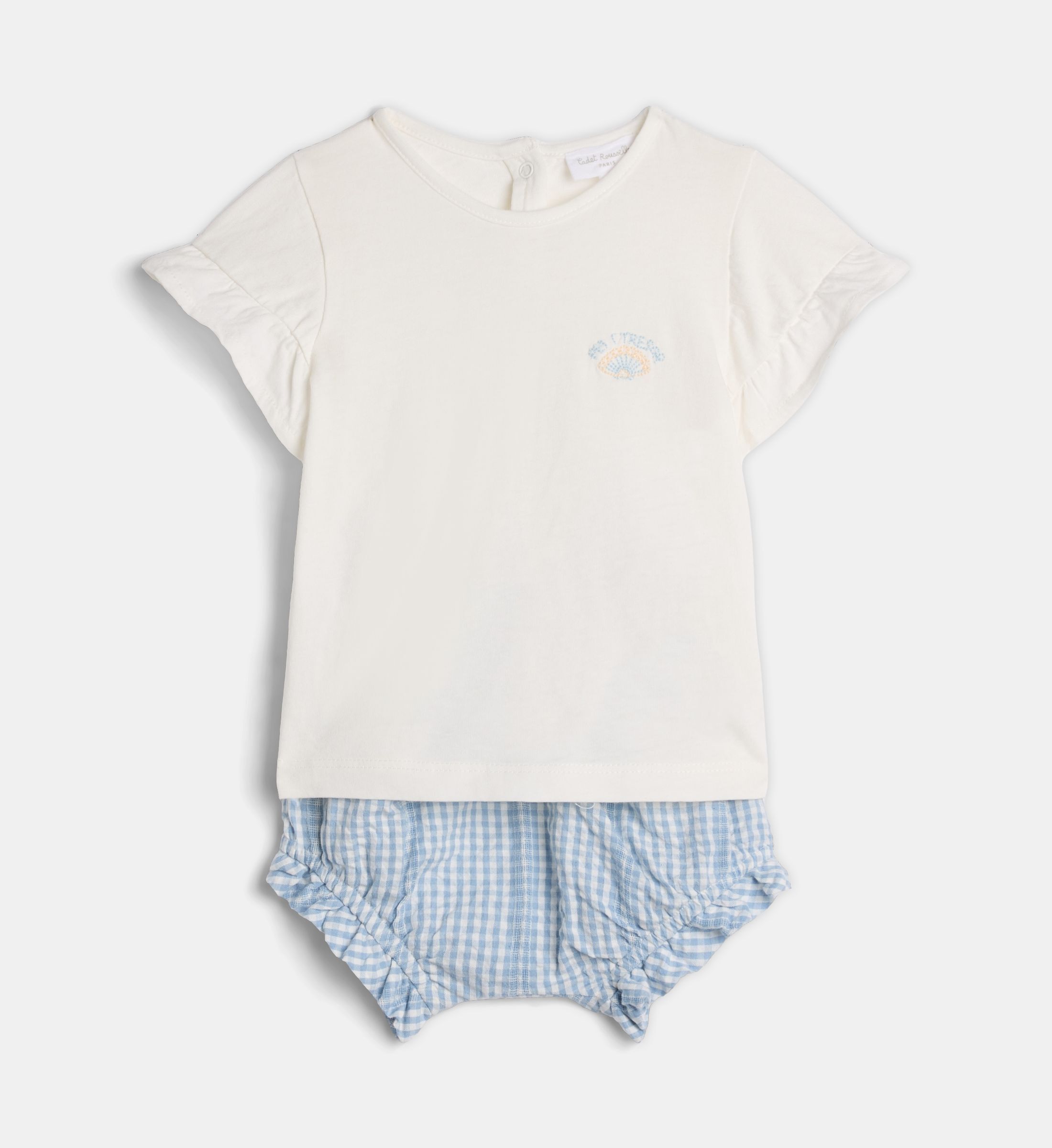 Ensemble t-shirt bloomer maeva coton vichy, CADET ROUSSELLE
