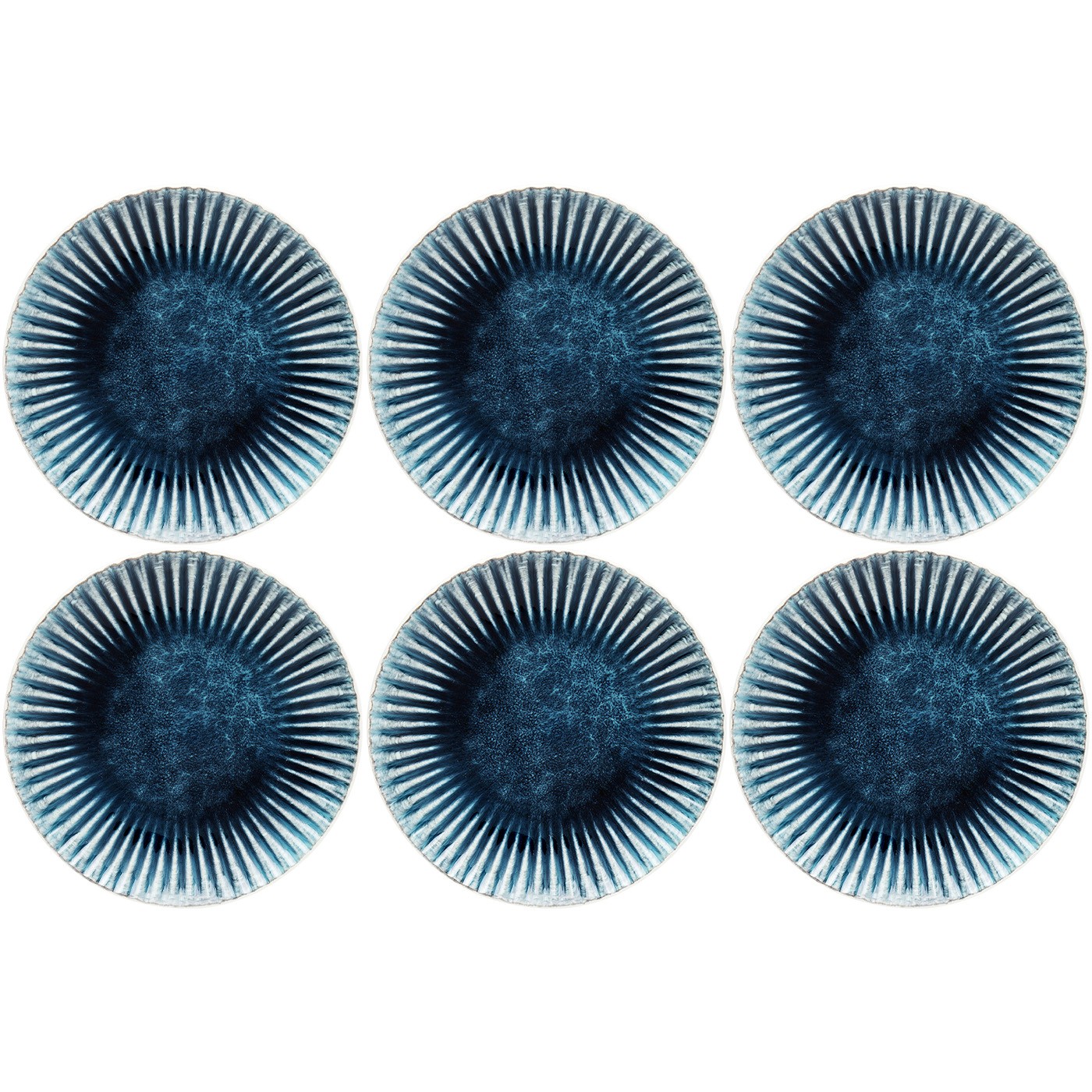 Lot de 6 assiettes plates à dessert, MUSTIQUE, KARE DESIGN