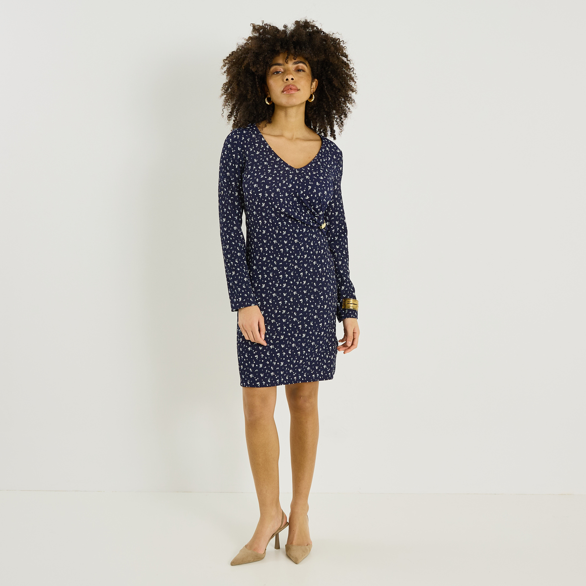 Robe en maille à imprimé floral, GRAIN DE MALICE