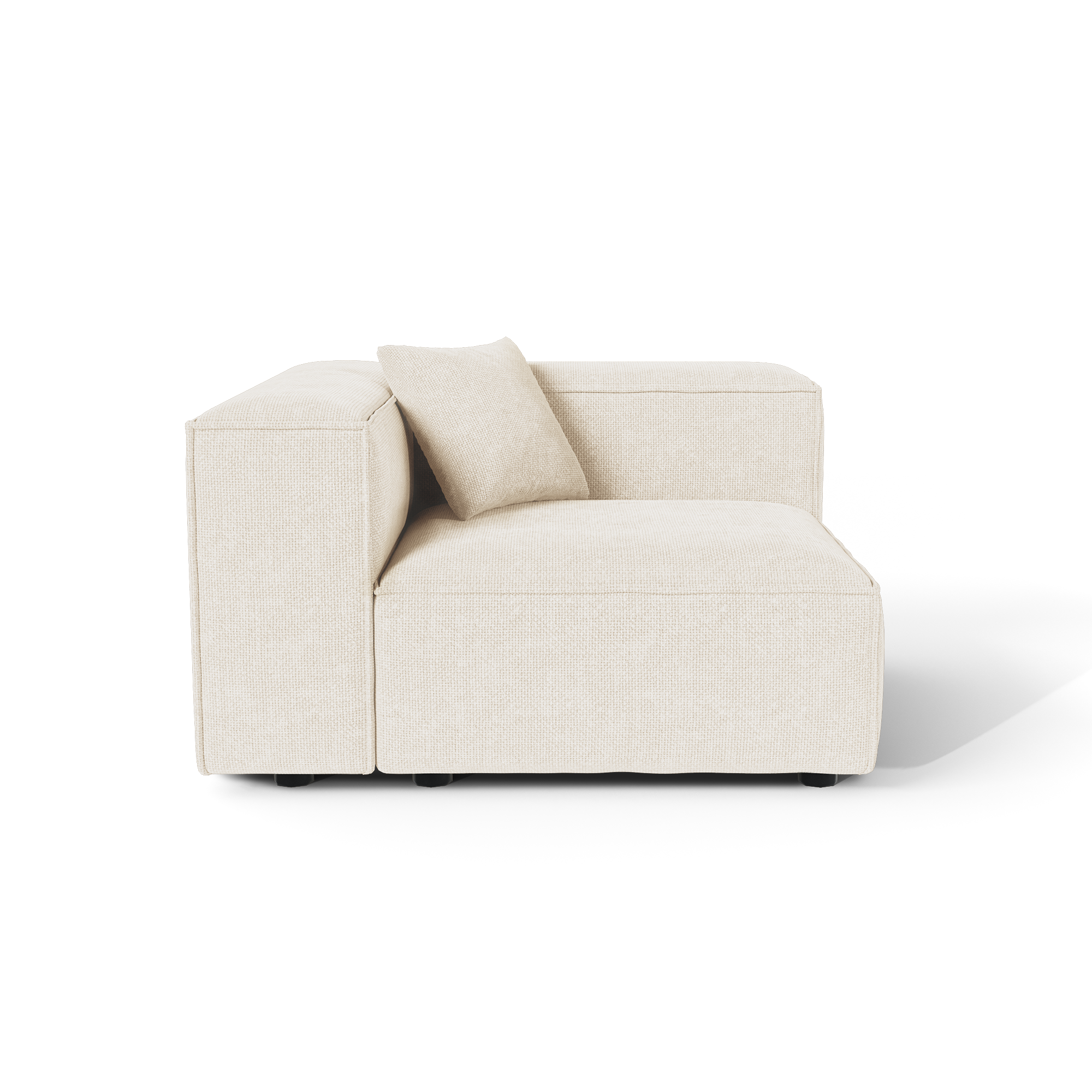 Module d'angle gauche en velours chenillé CUBI, SIA HOME