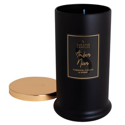 Amber Noir Pillar Jar Candle with Lid SHEARER