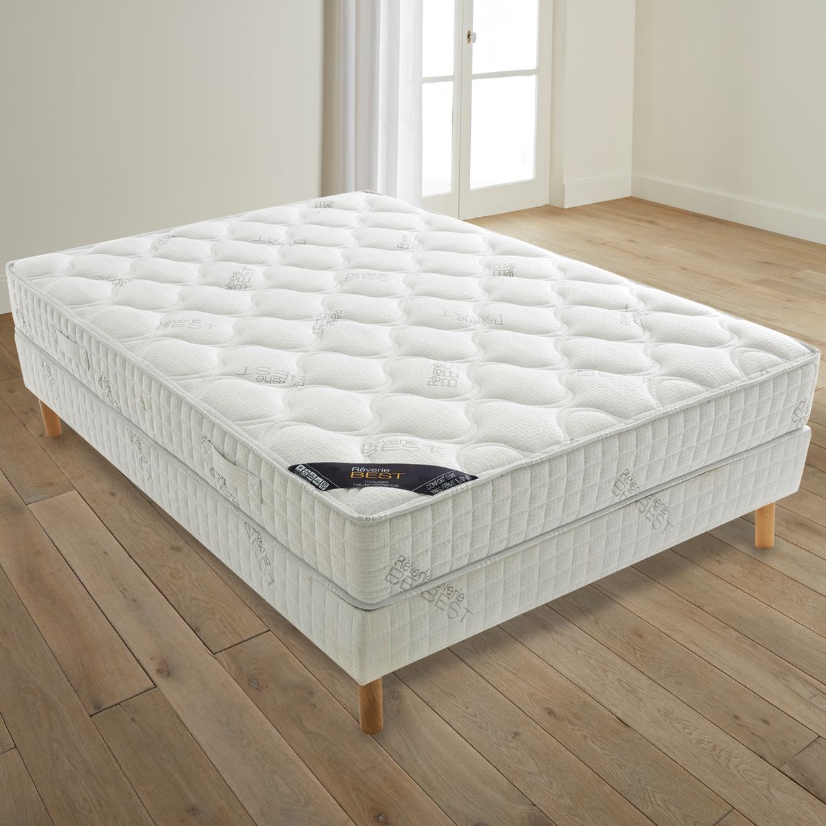 ensemble matelas mousse hr + sommier reverie best