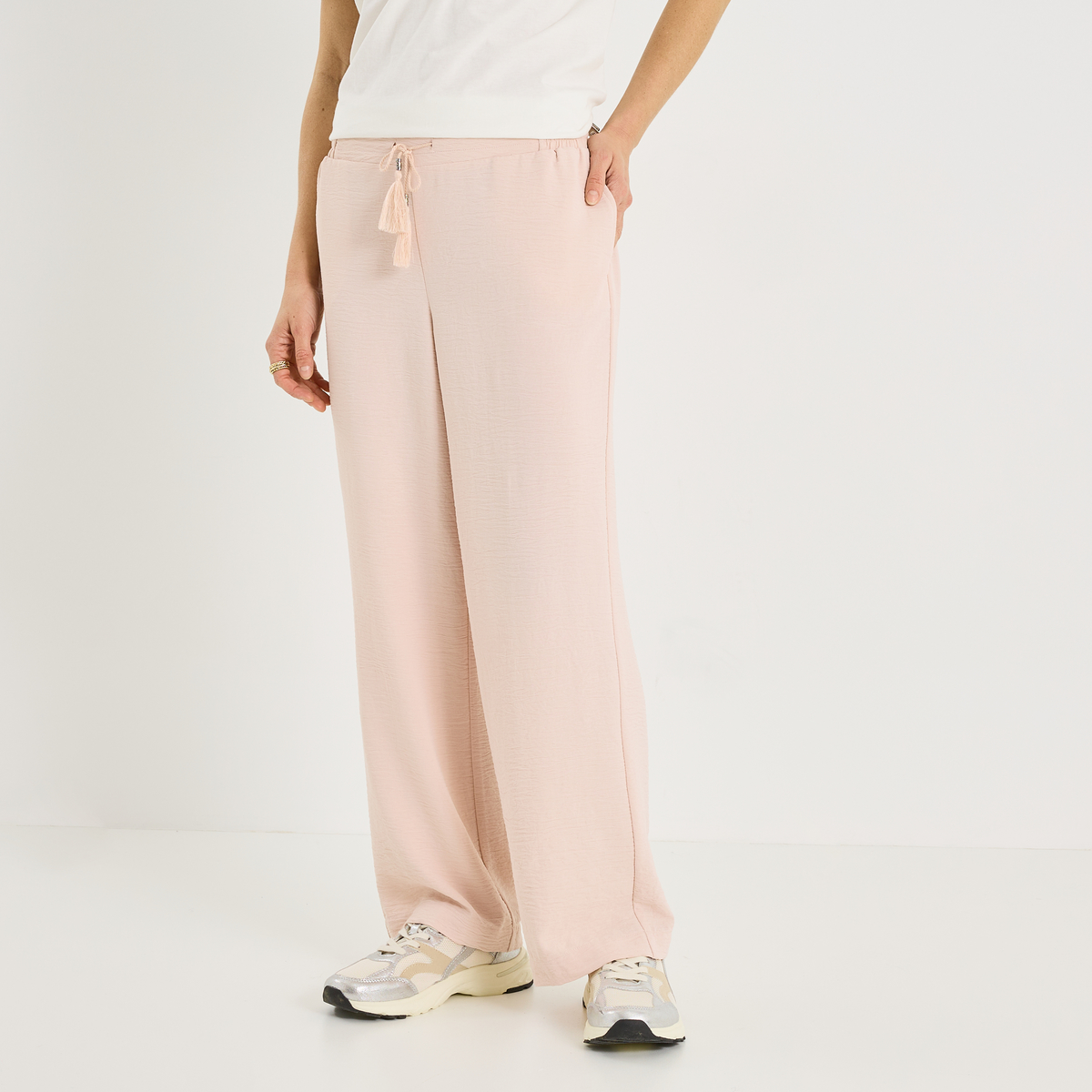 Pantalon fluide taille élastiquée, GRAIN DE MALICE