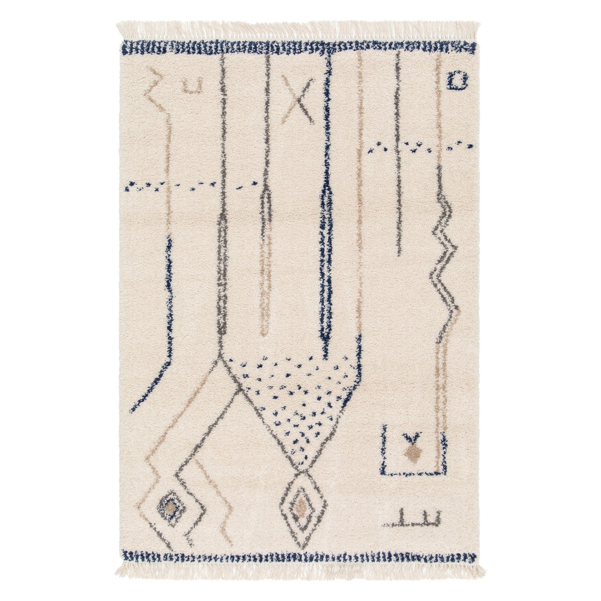 Tapis épais à franges style ethnique GLYPH, AFK LIVING