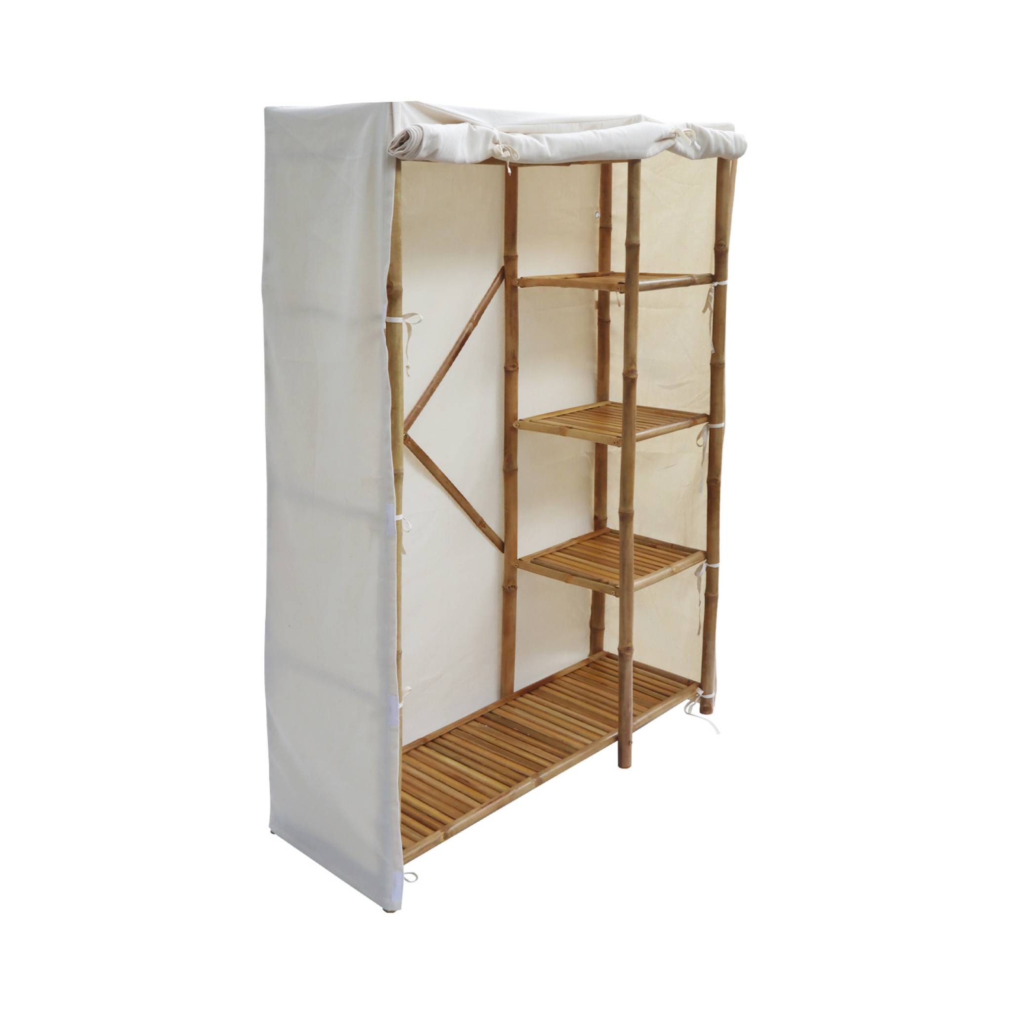 Armoire dressing bambou 3 étagères FIDJI, SWEEEK