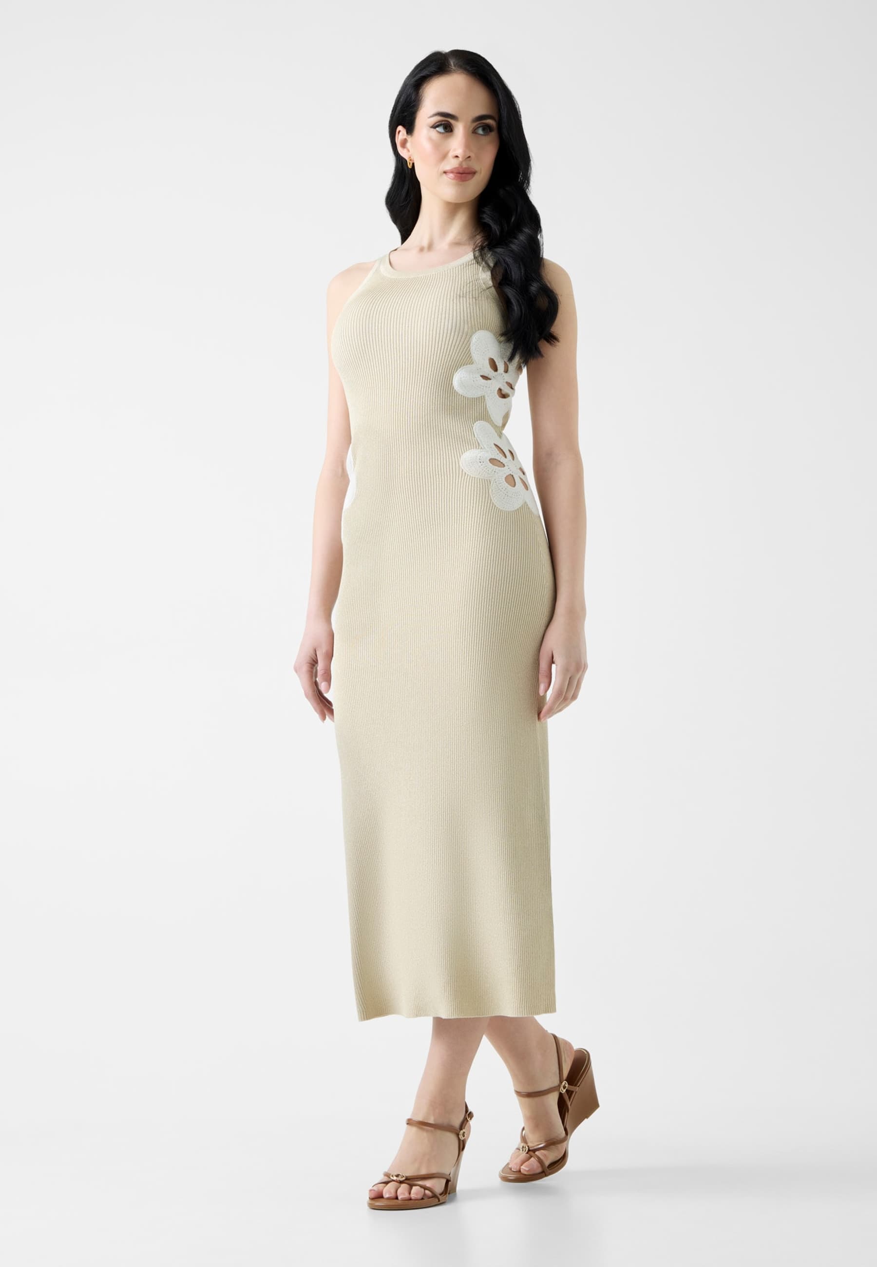 Fil textile Long Dress, GUESS