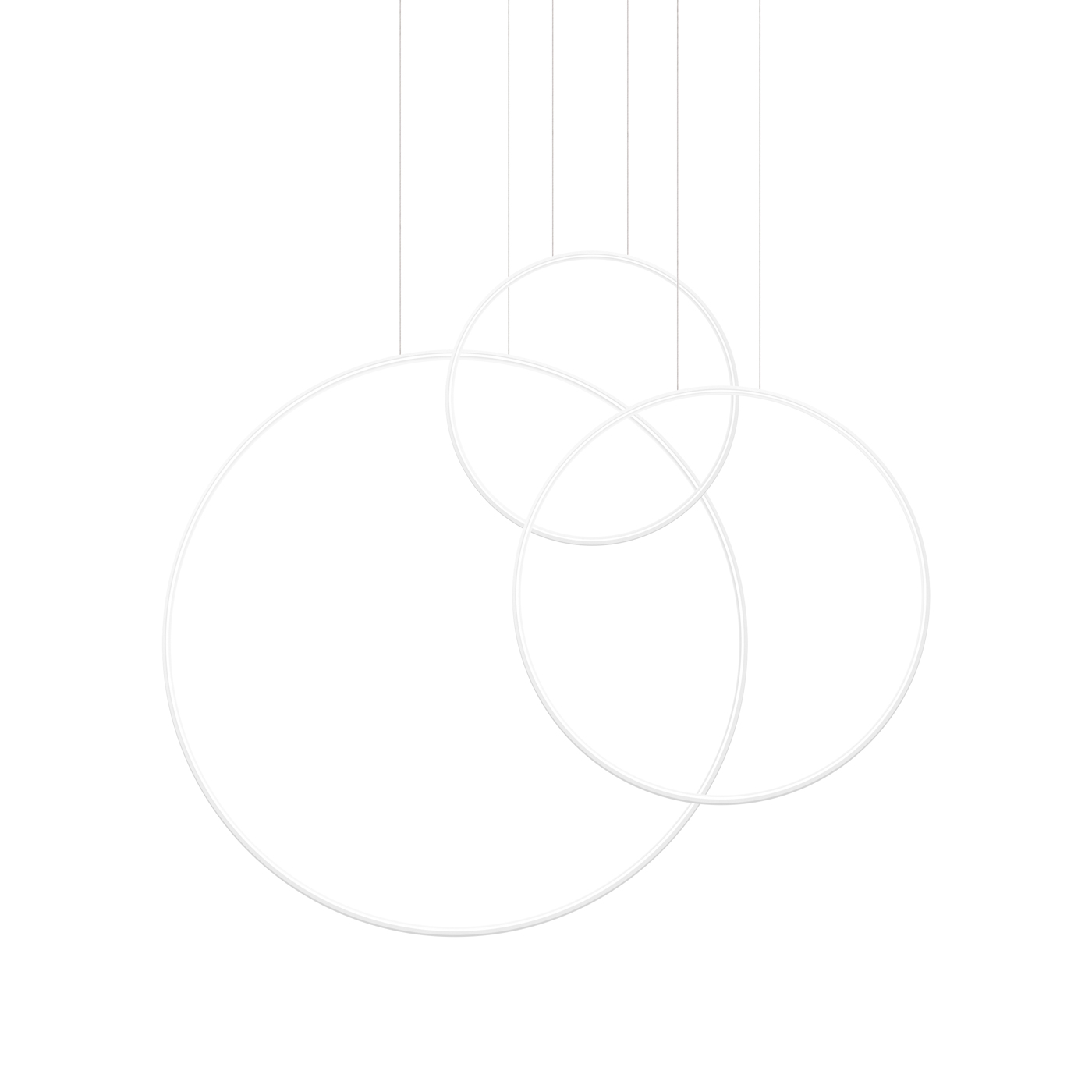 Suspension Aluminium Blanc LED 3 Rio, EDEN